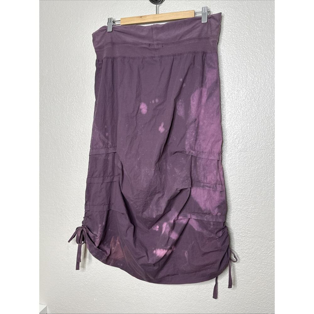 Xcvi Skirt Maxi Ruched Boho Western Large L Tie Dye Purple Cinched - Picture 3 of 6